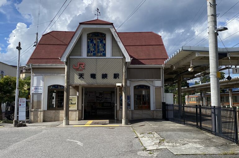 飯田市の風景、天竜峡駅