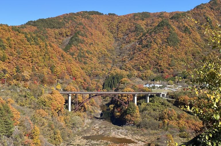 信州の風景、晩秋の木曽路